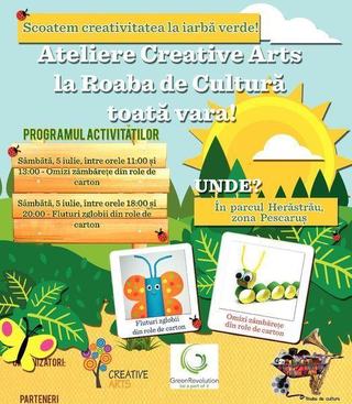 Ateliere de omizi zambarete si fluturi zglobii sustinute de Creative Arts la Roaba de Cultura